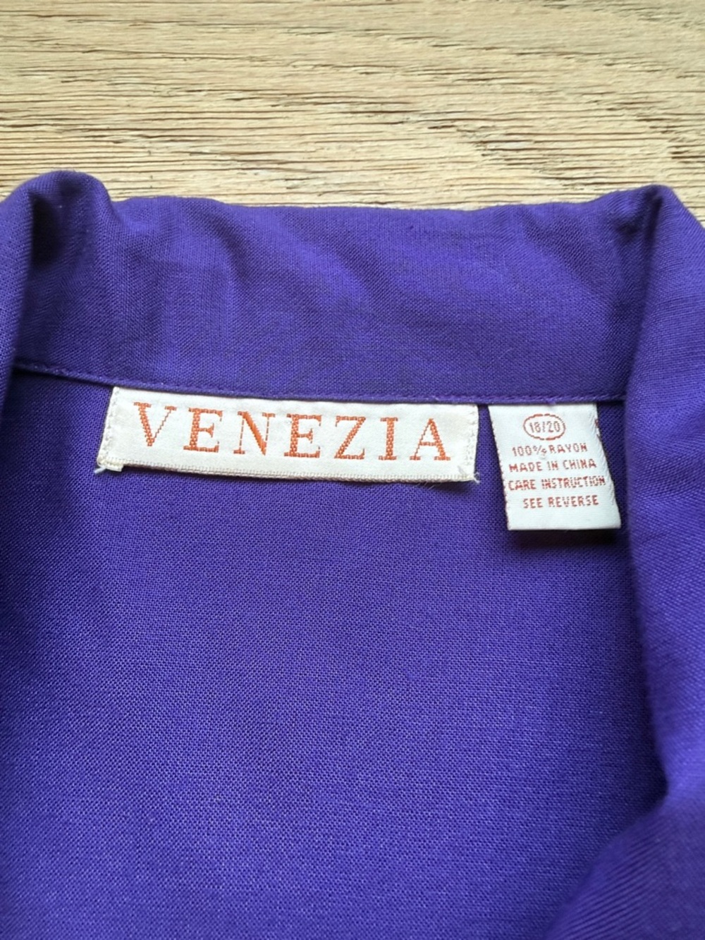 Venezia Colorblock Button-Down Shirt in Purple, Pink, Teal, Red, Yellow - Picture 2 of 6